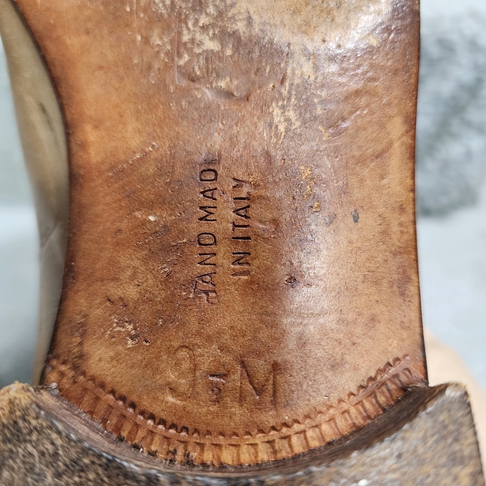 Bruno Magli Shoes Mens 9 M Brown Leather Snake Skin Loafer Made in‎ Italy - Picture 7 of 8